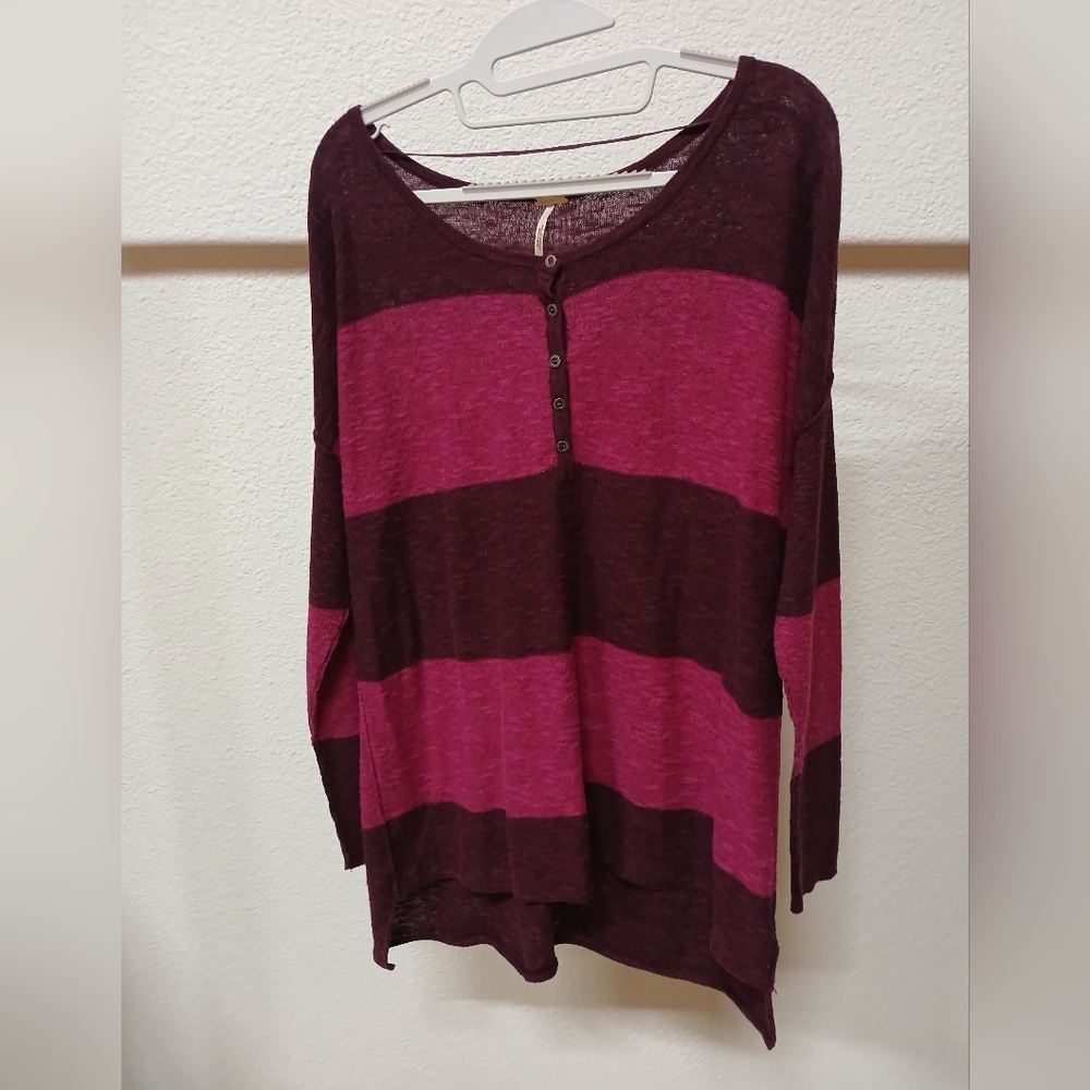 Free People NWOT Wide Striped Top